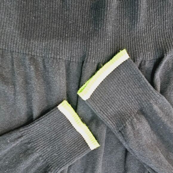 American Eagle Outfitters‎ Sweater Mens Small Blue Bright Green Embroidered - Picture 5 of 13